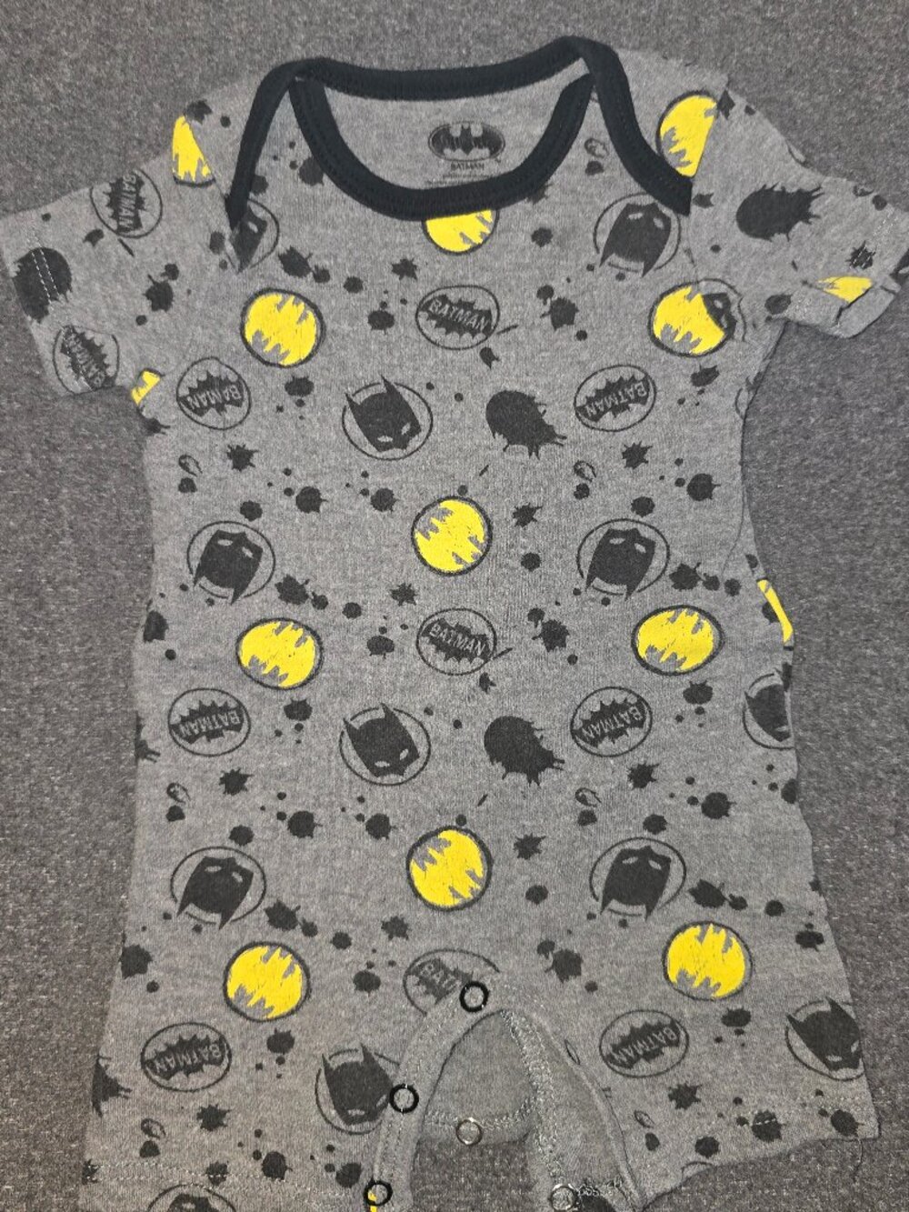 DC Comics Batman Infant Short Sleeve Romper 3-6 Month